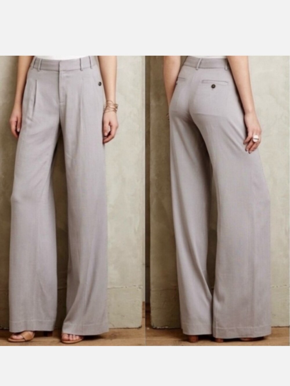Anthropologie Cartonnier Verso Wide Leg Slacks Womens 10 Pants High Waisted